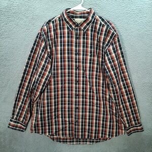 Cabelas Shirt Adult Extra Large Tall Multicolor Plaid Workwear Outdoors Camping